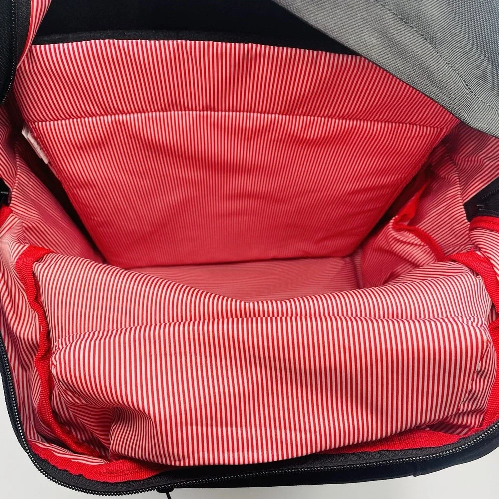 EUC Herschel Pop Quiz Backpack Black/Tan School Travel Carry‎ On Utility Large